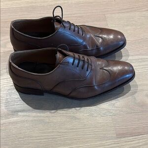 Meermin Mallorca Antique Calf in French Oak Brown Leather Oxfords Shoes Men 8.5